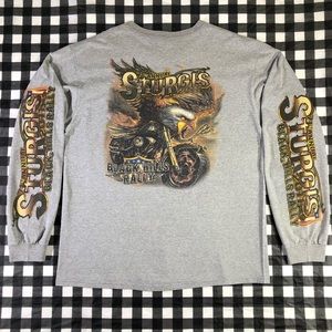 Motorcycle Sturgis 2011 Eagle Harley Davidson Black Hills Long Sleeve T Shirt XL